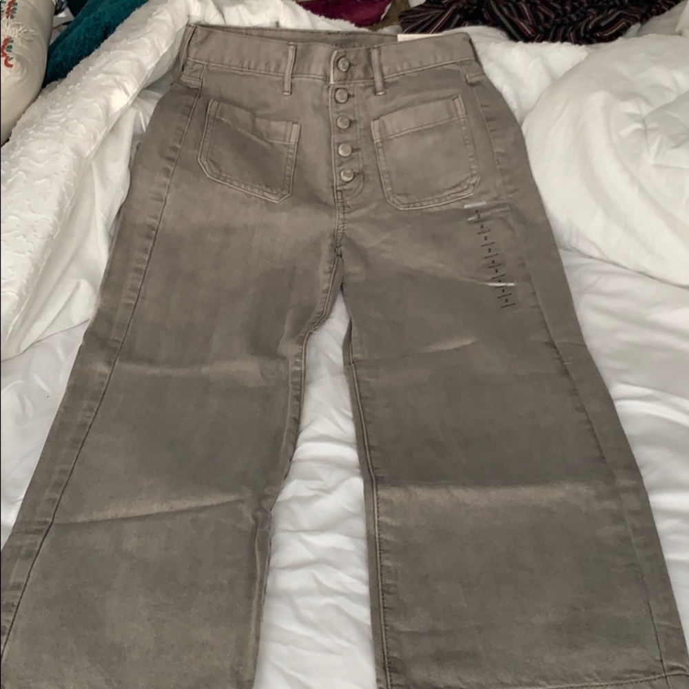 wide leg cropped pants